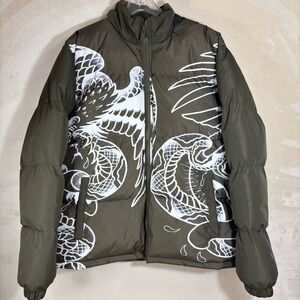 Y2K Men’s Ed Hardy Puffer Jacket Size XL